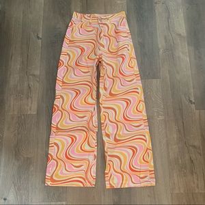 Retro wide leg pants
